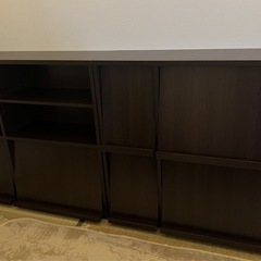 お取引中 【新品未使用】本棚 組み立て不要 木製　ダークブラウン  