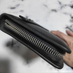 メンズ　財布　シングルファスナー　レザーの画像