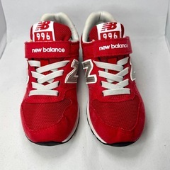 ニューバランス 996 赤×シルバー 18cmの画像