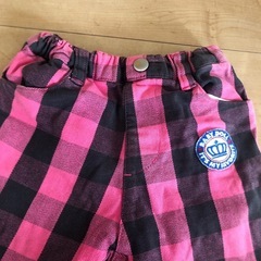 ベビードール　BABY DOLL ピンク　黒 チェックパンツ 膝に破れありの画像