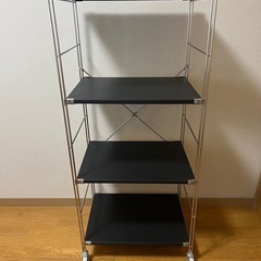 無印　ユニットシェルフ　4段　黒