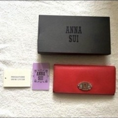 【極美品】ANNA SUI 赤 二つ折り財布 本体