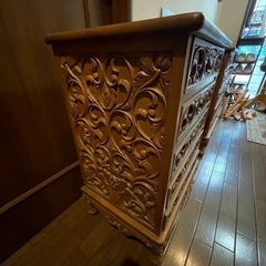アジアン家具#2 彫刻入り木製5段キャビネット as051_m.jpg