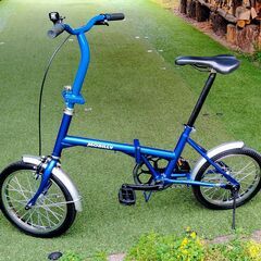 16インチおりたたみ自転車　モバイリー　FDB16　青色　レストア済み　中古　美品　発送可の画像