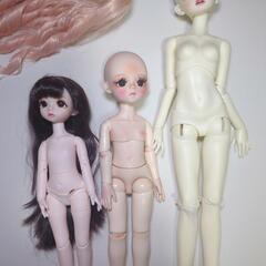 球体関節人形　bjd 海外製　ドール　3体セット　ウィッグ、靴下...