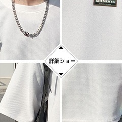 tシャツ メンズ 半袖 夏服 メンズ 無地 速乾 五分袖 M 大きめ　涼しい 黒の画像