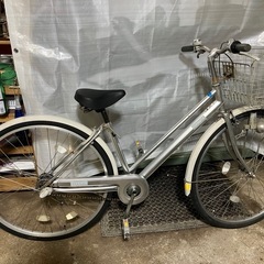 【シティサイクル　27インチ　電池式オートライト　内装3段変速】...