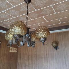 昭和レトロ　シャンデリア大小セット