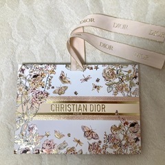 CHRISTIAN DIOR 花&蝶柄ショッパー:リボン付き