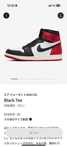 エアジョーダン1  HIGH OG