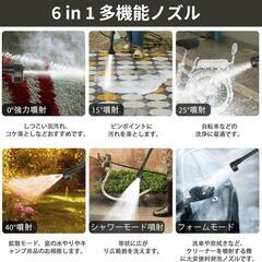 高圧洗浄機 コードレス 充電式 21V 3000mAhバッテリー 洗車の画像