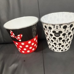 ディズニーゴミ箱2個セット★ミニーマウス、ミッキーマウス