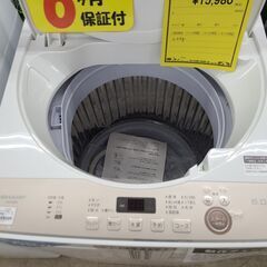 J9588　SHARP　シャープ　6.0kg洗濯機　ES-GE6E　2021年製　動作確認、クリーニング済み　【リユースのサカイ柏店】参考価格42,546円の画像