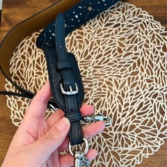 コーチ ショルダーストラップ ブラック レザーの画像