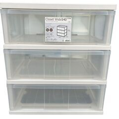 【決まりました】〇Closet Wide540 3段 3段クリア...