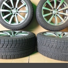 ZACK JP-110 アルミホイール 235/50R18 ブリヂストン BLIZZAK VRX-18インチ スタッドレスタイヤ付 4本セットの画像