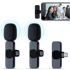 未使用品 ピンマイク ワイヤレス 2人同時使用 iPhone/i...