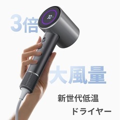 【新品未使用】大風量 低温ドライヤー マイナスイオン ヘアケア うるおいヘア ツヤ髪 美髪の画像