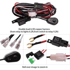 LED グリルマーカー  アンバー 12V 汎用 4個セット ハーネス付きの画像
