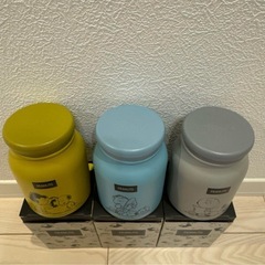 【新品未使用】スヌーピーメイト ミルラテ保冷温フードジャー 3個セットの画像