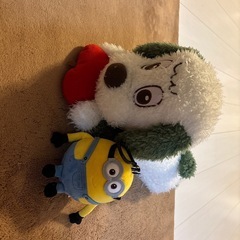わんわんのぬいぐるみ ミニオンのぬいぐるみ
