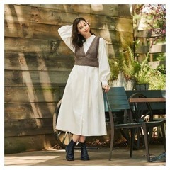 GU 新品タグ付き！ メランジニットビスチェ　Lサイズ