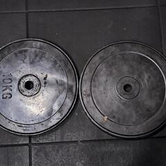 プレート ラバー 10kg 2枚 28mm バーベル ホームジム