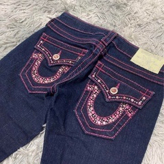 【レア】true religion ブーツカットデニム　ピンク　