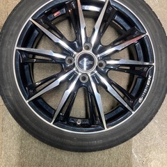 WEDS レオニス GX 16インチ ホイール 5J 4穴 100 +45 タイヤ 165/50R16 4本セット カスタム ブラックポリッシュ LEONIS N-BOXの画像