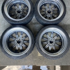 WORK SCHWERT SW4 19インチ アルミホイール 7.5J +45 5H 114.3 235/35R19 タイヤ 4本 ワーク シュバート 日本製 JAPAN の画像