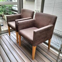 ☆超美品☆ ダイニングチェア 2脚セット　※ソファタイプ クッシ...