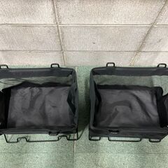 荷物置き 2個セット メッシュバスケット 折りたたみ バッグ 黒 幅37cm×奥行30cm×高さ31cm の画像