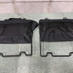 荷物置き 2個セット メッシュバスケット 折りたたみ バッグ 黒 幅37cm×奥行30cm×高さ31cm の画像