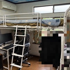 ニッセン セミダブルロフトベッド 宮棚付きコンセント２口