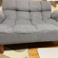 ニトリ　コンパクトソファ(ポケットO GY)の画像
