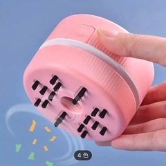 【新品・未使用】乾電池式 卓上掃除機　ピンクの画像