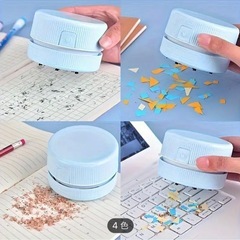 【新品・未使用】乾電池式 卓上掃除機　ピンクの画像