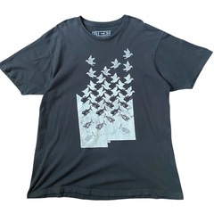 【M.C.ESCHER】エッシャー 空と水 騙し絵 tシャツ XL