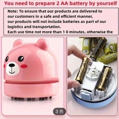 【新品】卓上掃除機　ピンクの画像