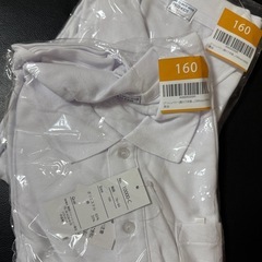 新品の未開封白長袖ポロシャツ