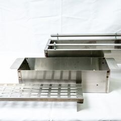 「炭火」焼鳥機 やきとり器 高さ調整出来ます 串うち 焼き鳥台 新品 焼鳥器 串焼き機 炭用 網付きの画像