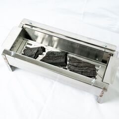 「炭火」焼鳥機 やきとり器 高さ調整出来ます 串うち 焼き鳥台 新品 焼鳥器 串焼き機 炭用 網付きの画像