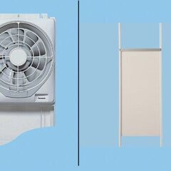 【新品】パナソニック 窓用換気扇 FY-25WF2と高窓用補助サッシパネルのセットの画像