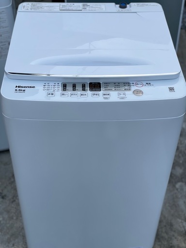 配送可【ハイセンス】5.5K洗濯機☆2024年製 分解クリーニング済/6ヶ月