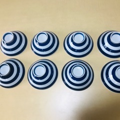 ボーダーお茶碗8個組