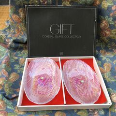 昭和レトロ？【未使用品】2枚 HOYA CORDIAL GLAS...
