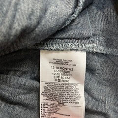 80 GAP ロンパース　ワンピースの画像