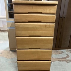 J219⭐️６段チェスト収納家具　収納タンス