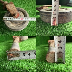 メーカー不明 管理機 補助輪 型式不明 尾輪 ゴム車輪 移動輪 ロータリー パーツ 動作確認済の画像