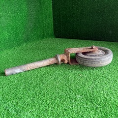 メーカー不明 管理機 補助輪 型式不明 尾輪 ゴム車輪 移動輪 ロータリー パーツ 動作確認済の画像